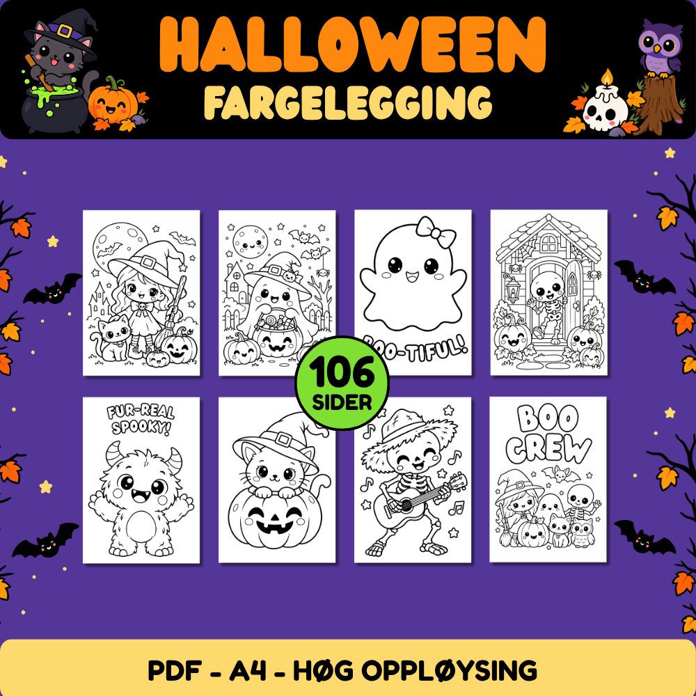 Halloween fargeleggingssider