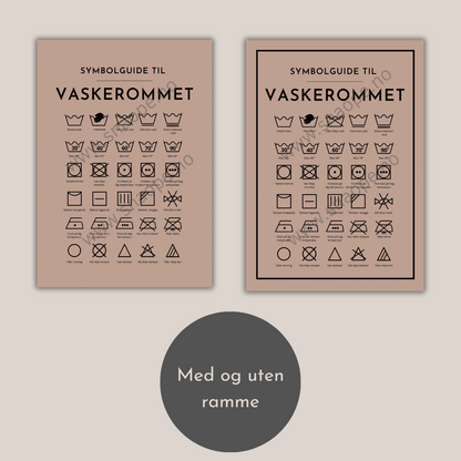 Guide til vaskerommet poster (rosa)